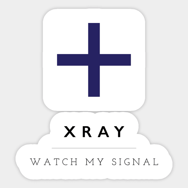 X-Ray: ICS Flag Semaphore Sticker by calebfaires